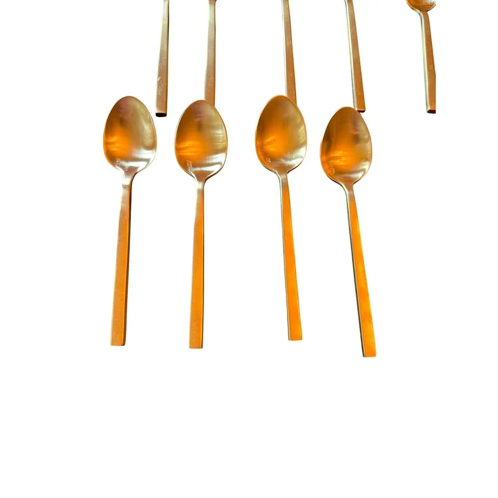 Fortessa Flatware Gold 20pc Arezzo Brushed Stainless Steel Modern Cutlery Set